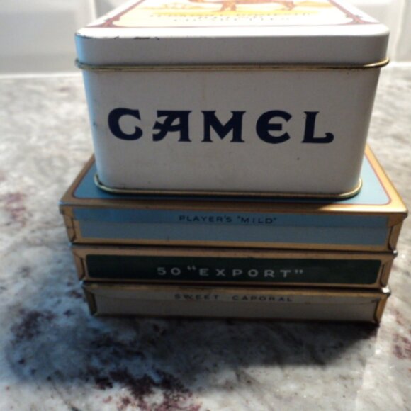 vintage cigarette/tobacco tins~ lot of 4 - Picture 13 of 13